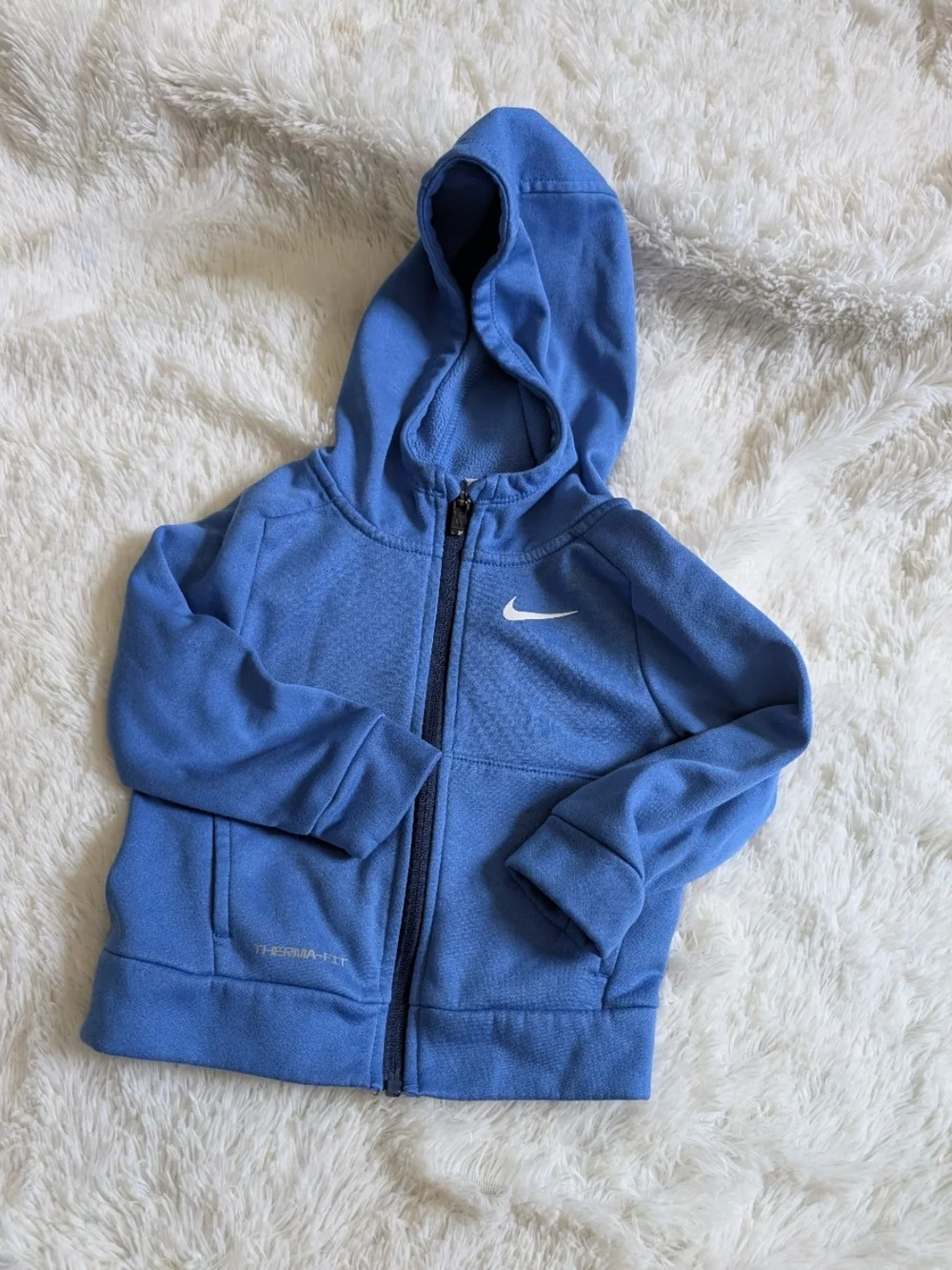 Nike Blue Hooded Zipper Jacket Sweatshirt Hoodie Toddler Size 2T